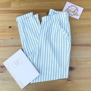 H&M White Striped Pants